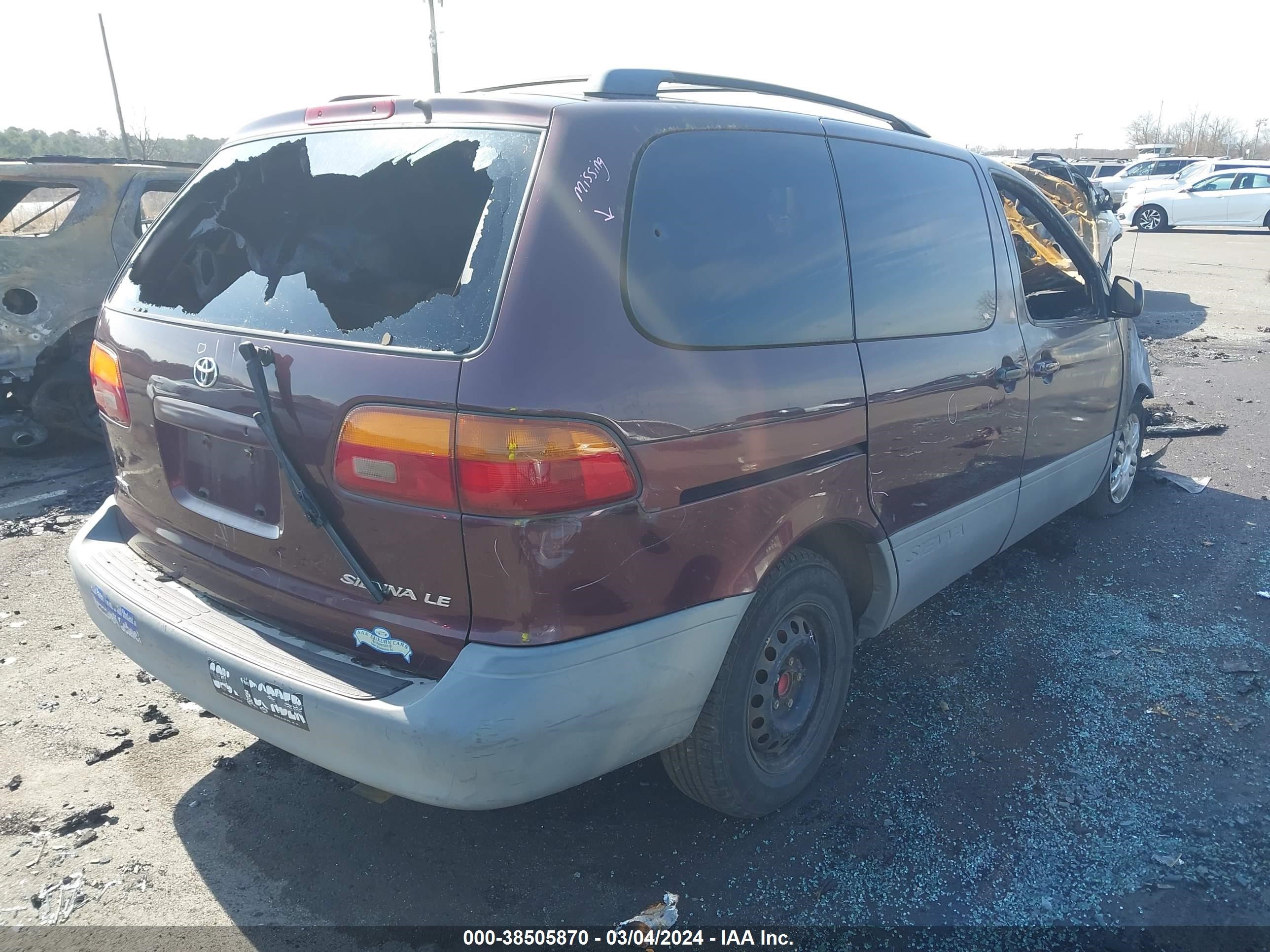 Photo 3 VIN: 4T3ZF13C3YU277931 - TOYOTA SIENNA 