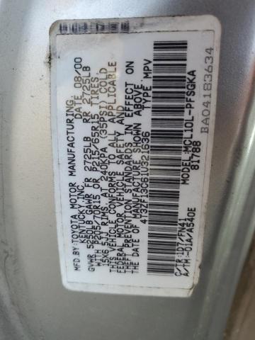 Photo 12 VIN: 4T3ZF13C61U321636 - TOYOTA SIENNA LE 