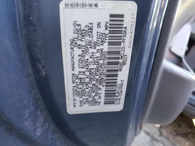 Photo 11 VIN: 4T3ZF13C71U375852 - TOYOTA SIENNA LE 