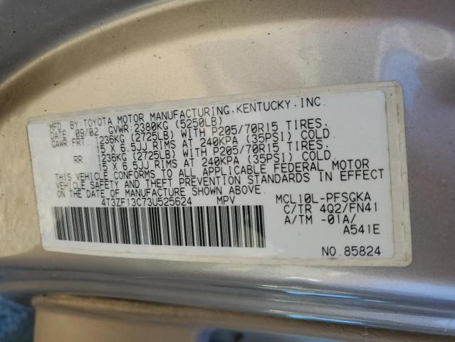 Photo 12 VIN: 4T3ZF13C73U525624 - TOYOTA SIENNA LE 