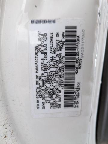 Photo 12 VIN: 4T3ZF13C7WU012779 - TOYOTA SIENNA LE 