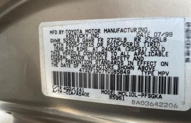 Photo 9 VIN: 4T3ZF13C7YU185849 - TOYOTA ALL MODELS 