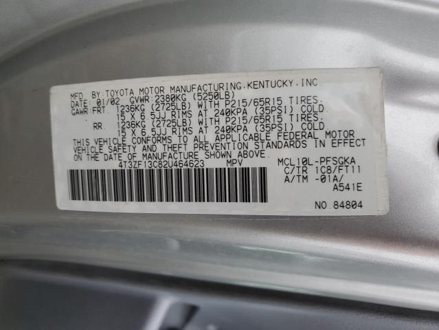 Photo 12 VIN: 4T3ZF13C82U464623 - TOYOTA SIENNA LE 