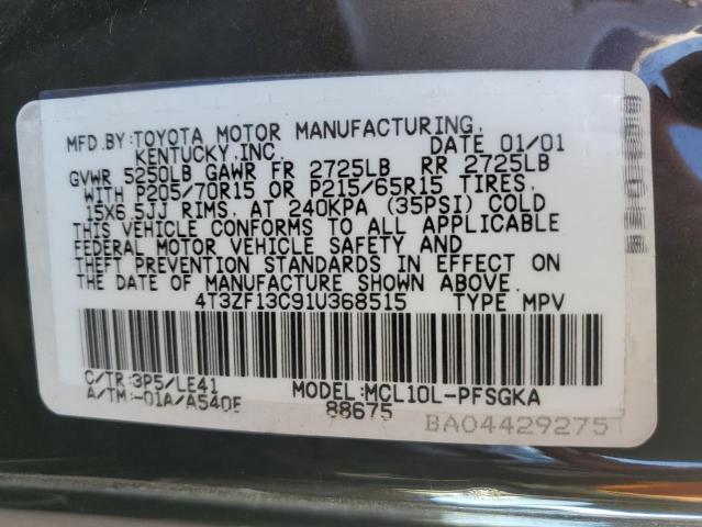 Photo 12 VIN: 4T3ZF13C91U368515 - TOYOTA ALL MODELS 