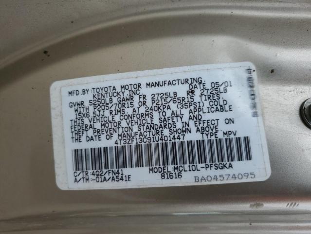 Photo 12 VIN: 4T3ZF13C91U401447 - TOYOTA ALL MODELS 