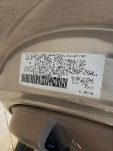 Photo 9 VIN: 4T3ZF13CX2U496084 - TOYOTA SIENNA LE 