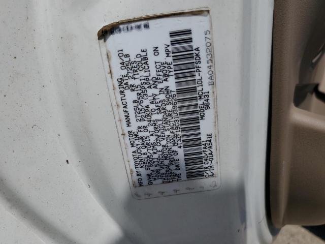 Photo 12 VIN: 4T3ZF19C31U396267 - TOYOTA SIENNA CE 