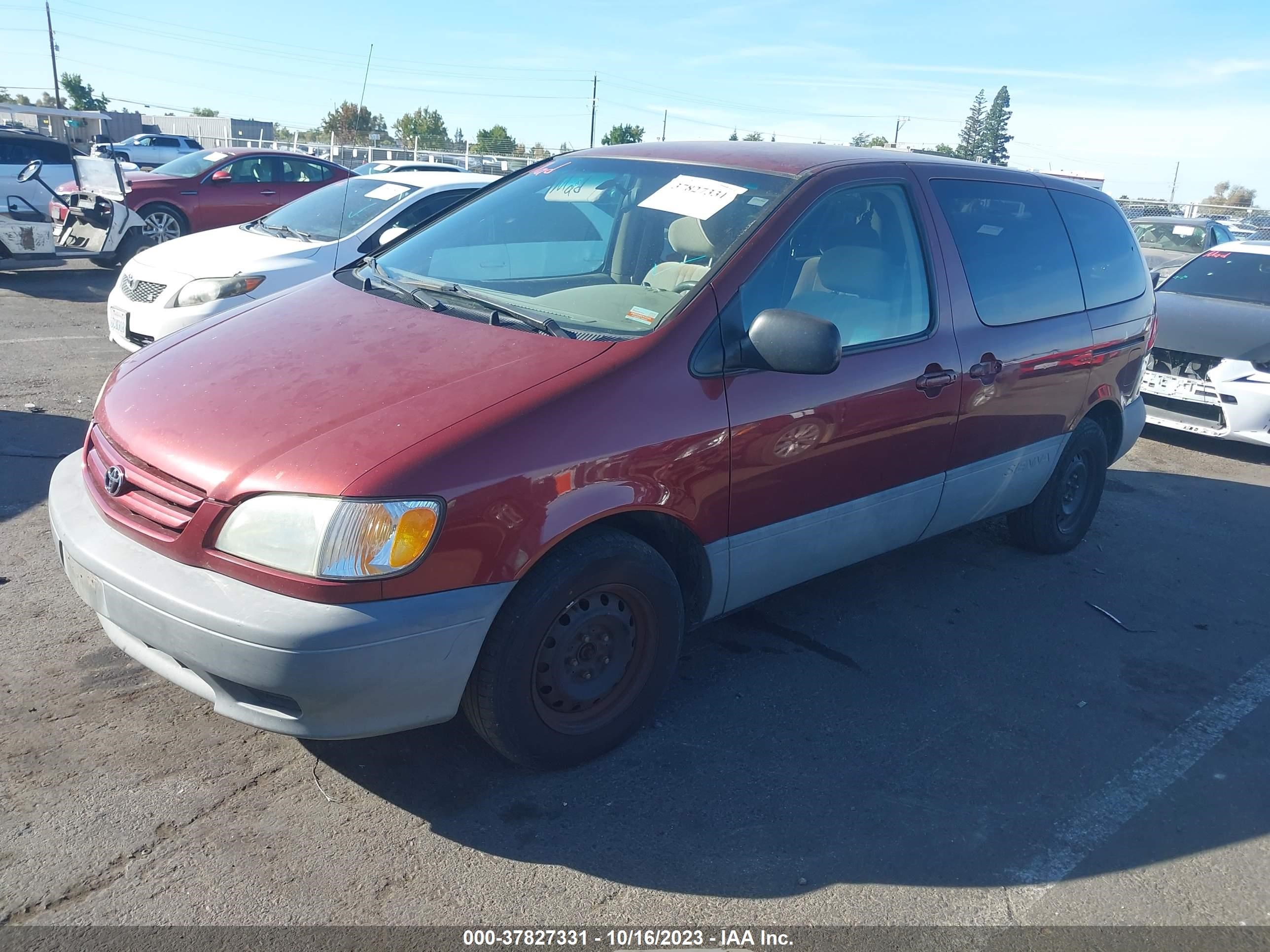 Photo 1 VIN: 4T3ZF19C31U398164 - TOYOTA SIENNA 