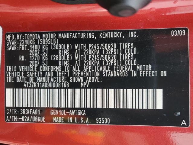 Photo 13 VIN: 4T3ZK11A09U008168 - TOYOTA VENZA 