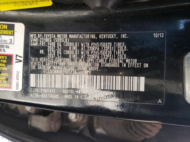 Photo 9 VIN: 4T3ZK3BB0EU065726 - TOYOTA VENZA LE 