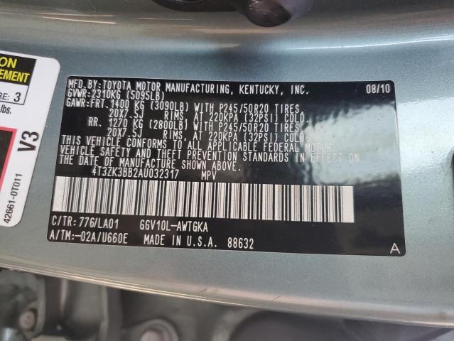 Photo 11 VIN: 4T3ZK3BB2AU032317 - TOYOTA VENZA 