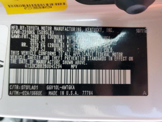 Photo 12 VIN: 4T3ZK3BB2BU045294 - TOYOTA VENZA 