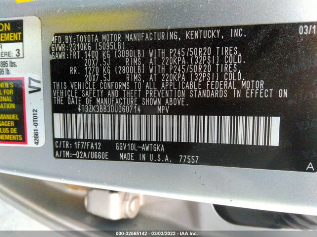 Photo 8 VIN: 4T3ZK3BB3DU060714 - TOYOTA VENZA 