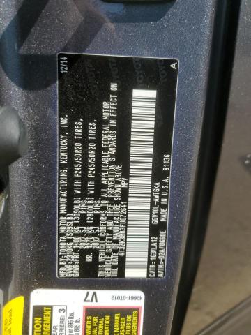 Photo 12 VIN: 4T3ZK3BB3FU072641 - TOYOTA VENZA LE 