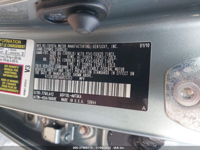 Photo 8 VIN: 4T3ZK3BB5AU023353 - TOYOTA VENZA 