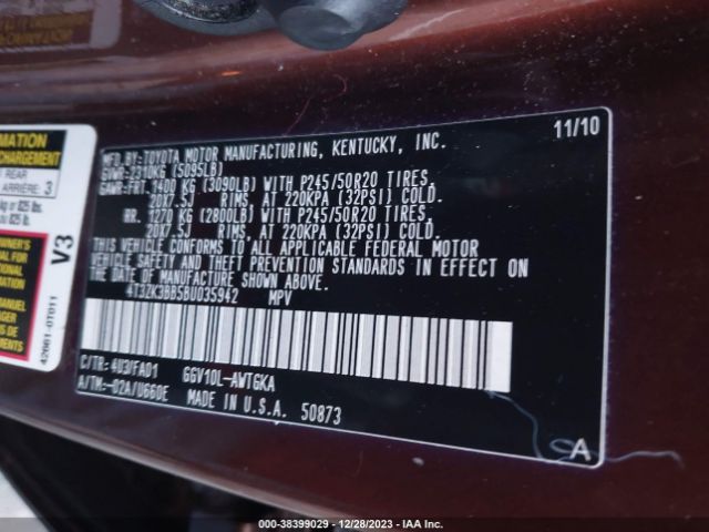 Photo 8 VIN: 4T3ZK3BB5BU035942 - TOYOTA VENZA 