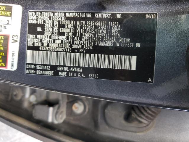 Photo 13 VIN: 4T3ZK3BB8AU027445 - TOYOTA VENZA 