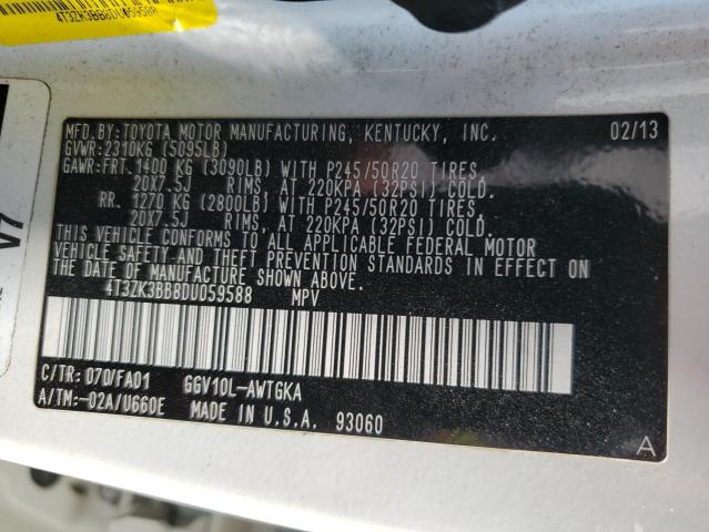 Photo 12 VIN: 4T3ZK3BB8DU059588 - TOYOTA VENZA 