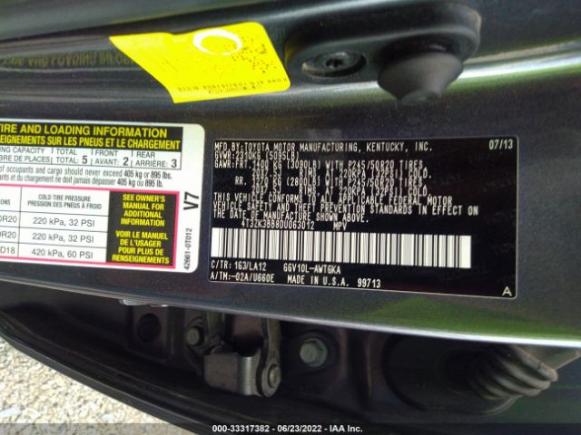 Photo 8 VIN: 4T3ZK3BB8DU063012 - TOYOTA VENZA 