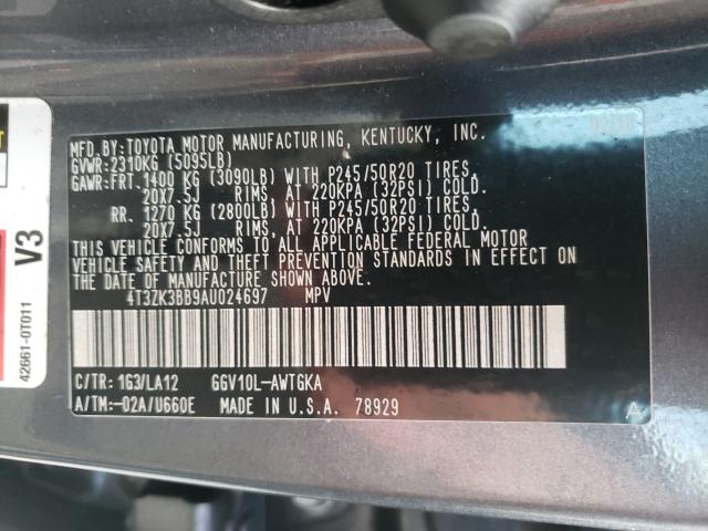 Photo 9 VIN: 4T3ZK3BB9AU024697 - TOYOTA VENZA 