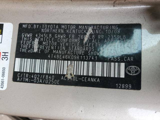 Photo 11 VIN: 4T4BE46K09R113741 - TOYOTA CAMRY 