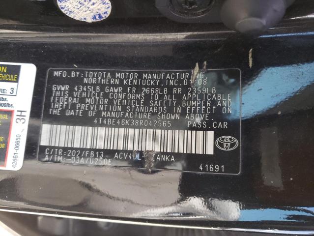 Photo 11 VIN: 4T4BE46K38R042565 - TOYOTA CAMRY 