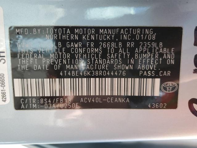 Photo 11 VIN: 4T4BE46K38R044476 - TOYOTA CAMRY 