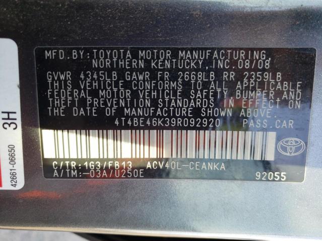 Photo 11 VIN: 4T4BE46K39R092920 - TOYOTA CAMRY 