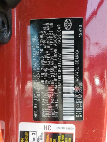 Photo 11 VIN: 4T4BE46K48R016797 - TOYOTA CAMRY CE 