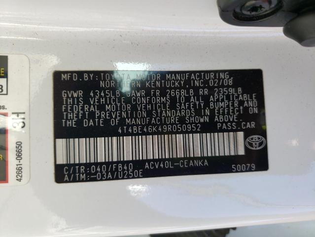 Photo 11 VIN: 4T4BE46K49R050952 - TOYOTA CAMRY BASE 