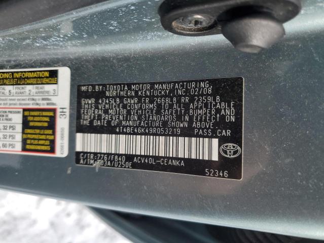 Photo 11 VIN: 4T4BE46K49R053219 - TOYOTA CAMRY BASE 