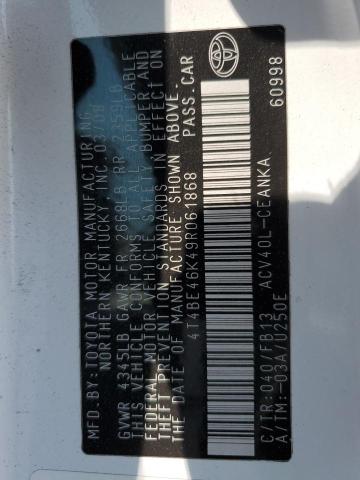 Photo 11 VIN: 4T4BE46K49R061868 - TOYOTA CAMRY BASE 