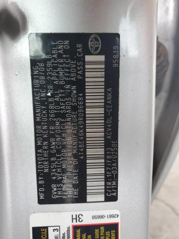 Photo 11 VIN: 4T4BE46K49R096684 - TOYOTA CAMRY BASE 