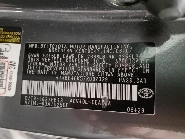 Photo 11 VIN: 4T4BE46K57R007329 - TOYOTA CAMRY 