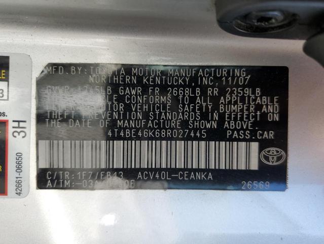 Photo 11 VIN: 4T4BE46K68R027445 - TOYOTA CAMRY 