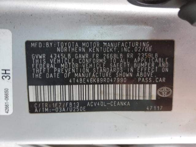 Photo 11 VIN: 4T4BE46K89R047990 - TOYOTA CAMRY BASE 