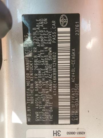 Photo 12 VIN: 4T4BE46K89R124602 - TOYOTA CAMRY BASE 