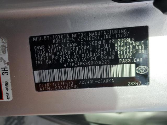 Photo 11 VIN: 4T4BE46K98R029223 - TOYOTA CAMRY CE 