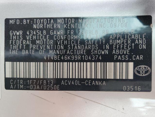 Photo 11 VIN: 4T4BE46K99R104374 - TOYOTA CAMRY 