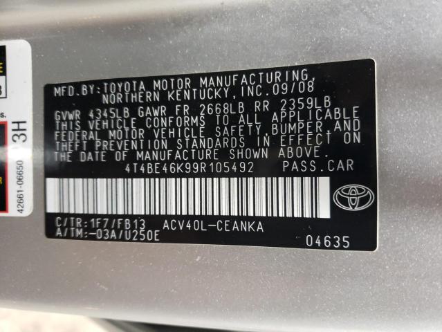 Photo 11 VIN: 4T4BE46K99R105492 - TOYOTA CAMRY BASE 