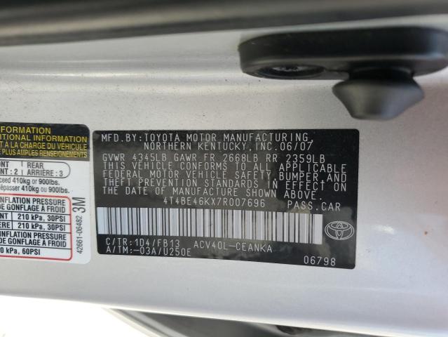 Photo 12 VIN: 4T4BE46KX7R007696 - TOYOTA CAMRY CE 