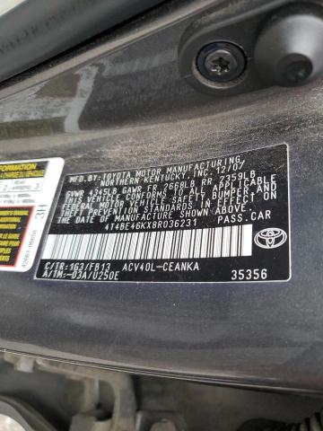 Photo 11 VIN: 4T4BE46KX8R036231 - TOYOTA CAMRY 