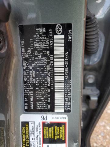 Photo 11 VIN: 4T4BF1FK0CR170184 - TOYOTA CAMRY 