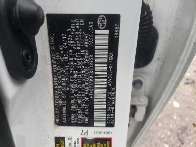 Photo 11 VIN: 4T4BF1FK0CR218458 - TOYOTA CAMRY BASE 