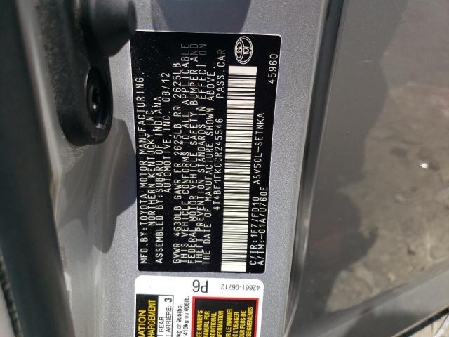 Photo 12 VIN: 4T4BF1FK0CR245546 - TOYOTA CAMRY BASE 