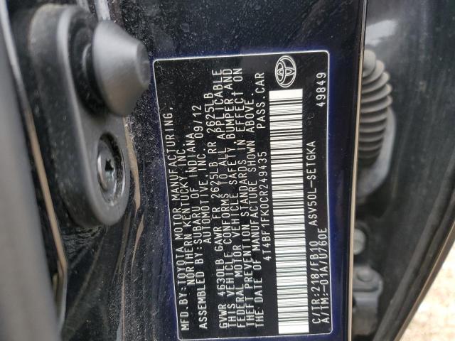 Photo 11 VIN: 4T4BF1FK0CR249435 - TOYOTA CAMRY BASE 