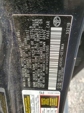 Photo 11 VIN: 4T4BF1FK0CR252805 - TOYOTA CAMRY BASE 