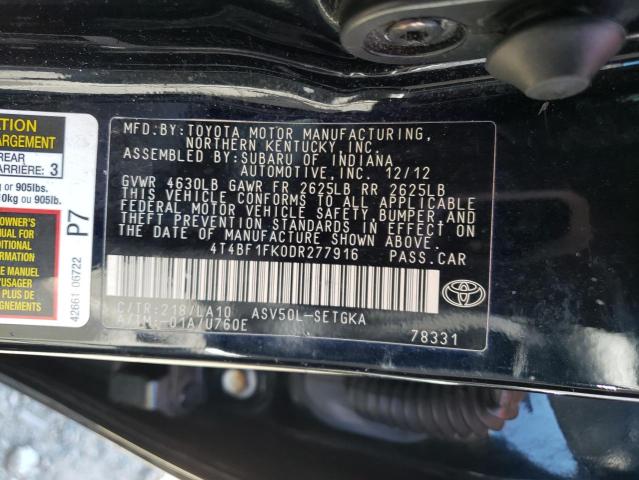 Photo 11 VIN: 4T4BF1FK0DR277916 - TOYOTA CAMRY L 