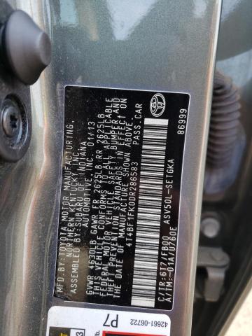 Photo 9 VIN: 4T4BF1FK0DR286583 - TOYOTA CAMRY L 