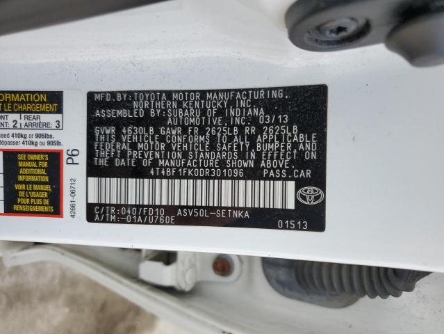 Photo 11 VIN: 4T4BF1FK0DR301096 - TOYOTA CAMRY L 